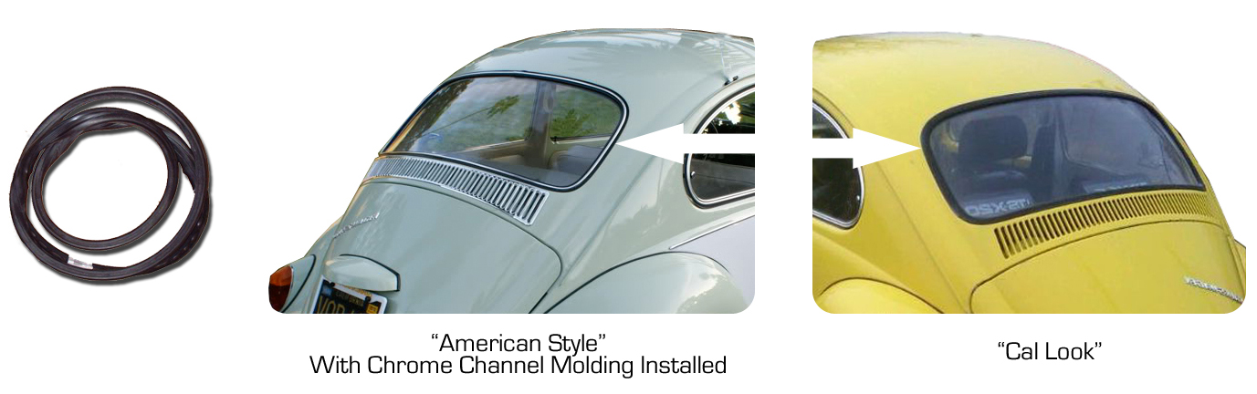 Volkswagen Beetle Seals: Rear Window-Sedan